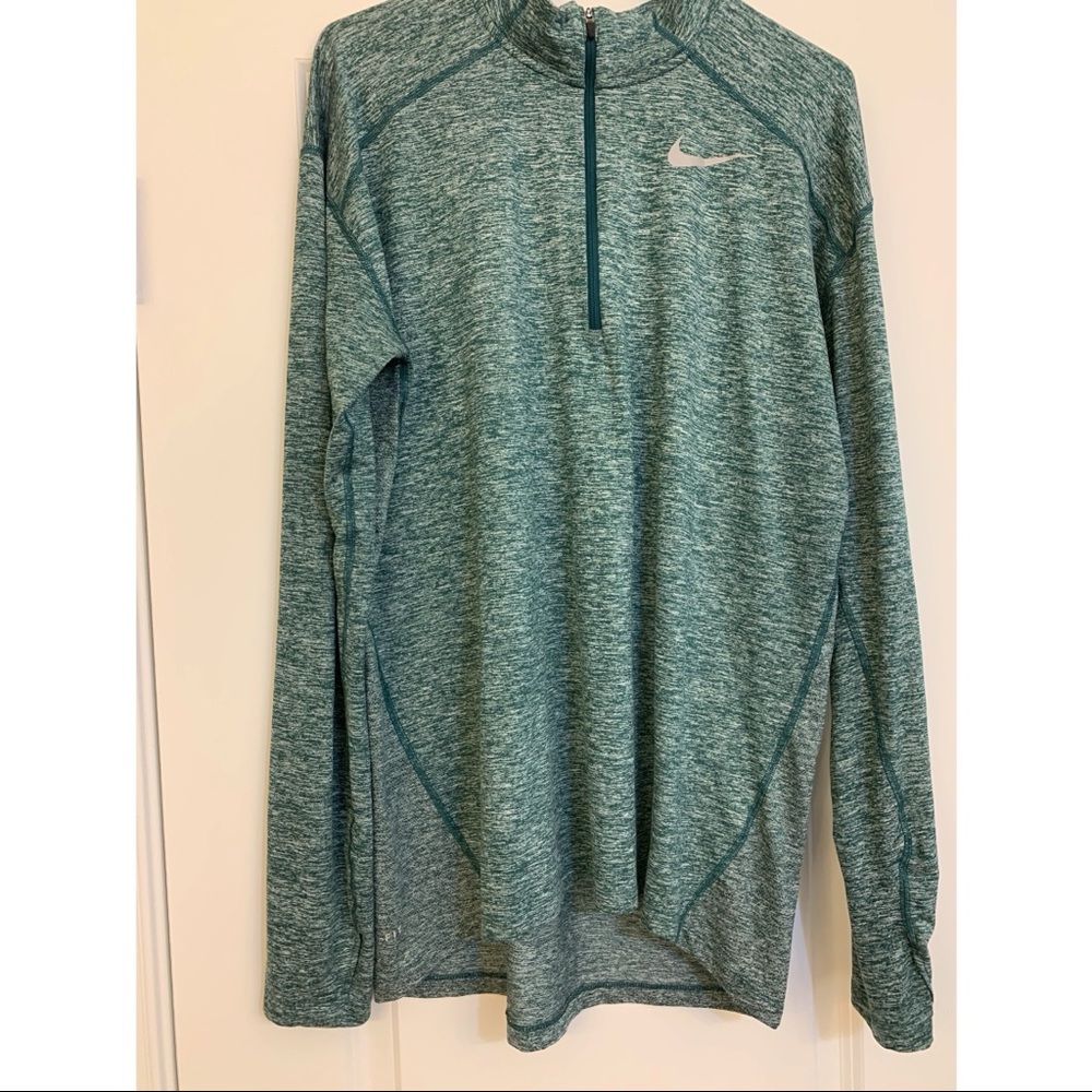 Nike Running, Men’s heather green 1/4 zip